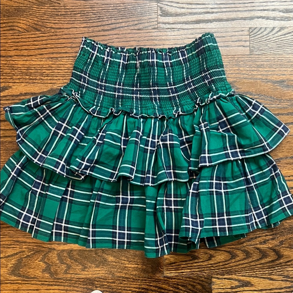 Girls Janie and Jack Green Plaid Skirt